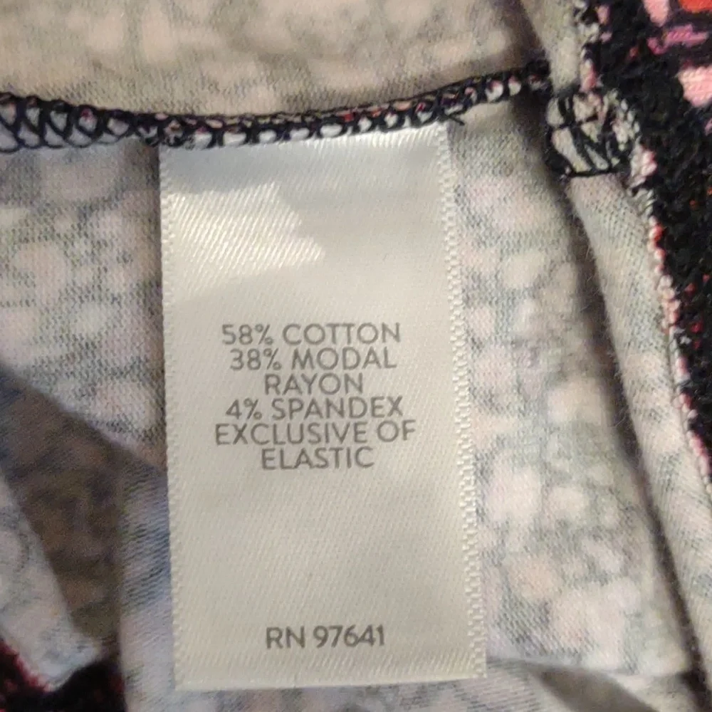 J. Jill mock neck cotton/modal print top